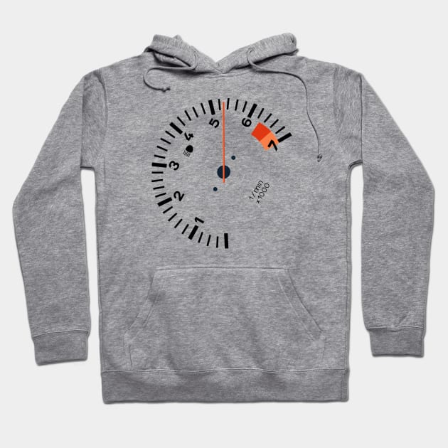 911 Sideways Tachometer (black) Hoodie by IbisDesigns